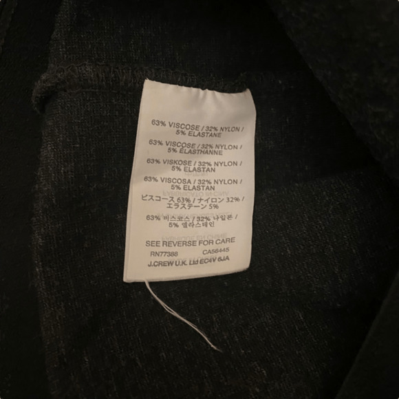 J Crew Pixie Charcoal Gray Pants 31090 Women's Ponte Leggings size 4 - Picture 5 of 9